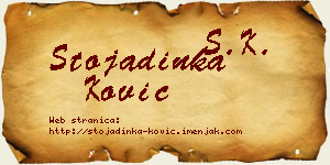 Stojadinka Ković vizit kartica